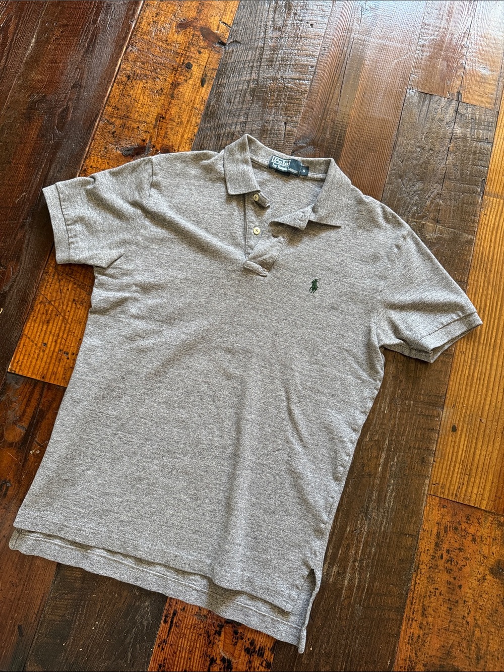 Polo by Ralph Lauren Heather Gray Men's Polo with Green Pony